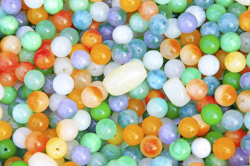 Fototapeta na wymiar agate beads in a shop