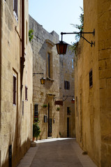 Fototapeta na wymiar Ruelle, Mdina, Malte
