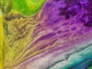 Detailed close-up grunge clouds abstract background. Dry brush strokes hand drawn oil painting on canvas texture. Creative simple pattern for graphic work, web design or wallpaper. 