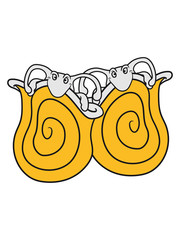 team paar 2 freunde süß niedlich verstecken schneckenhaus muschel schnecke schleimig klein kriechen comic cartoon clipart lustig