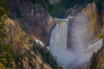 Upper Yellowstone Falls in Yellowstone National Park, Wyoming, United States
