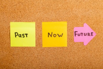 Words Past / Future / Now on Bulletin Board