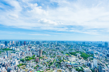 夏の東京風景 Tokyo city skyline , Japan