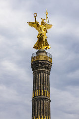 Fototapeta na wymiar Victory Column (Siegessaeule) in Berlin, Germany