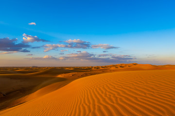 Sand dunes in the desert of Dubai, United Arab Emirates