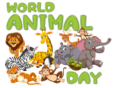 A wold animal day template