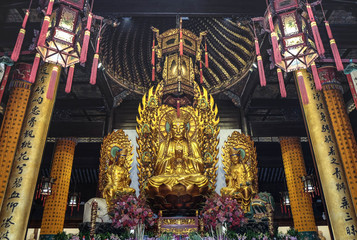 The Buddha statue Temple in Shanghai, China.
