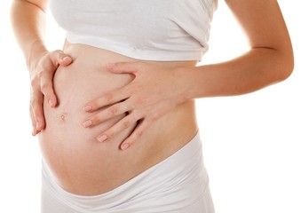 Closeup of a Pregnant Belly