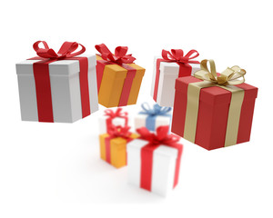 gifts presents boxes 3d-illustration