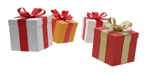 gifts presents boxes 3d-illustration
