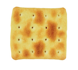 roasted soda biscuit without sugar isolated on white background