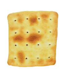 roasted soda biscuit without sugar isolated on white background