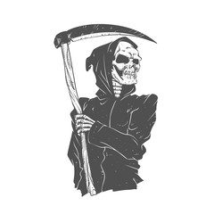 Grim reaper black and white