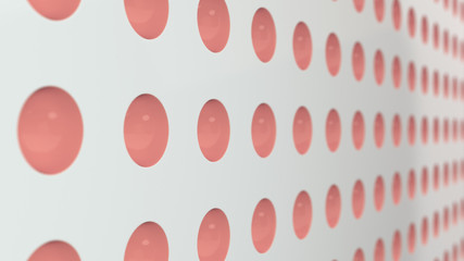 Pattern of hemisphere indents