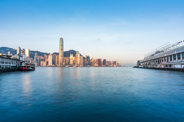Hong Kong Central Skyline and Pier