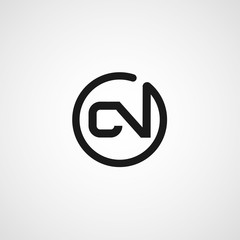 Initial Letter CN Logo Template Design