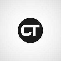 Initial Letter CT Logo Template Design