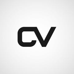 Initial Letter CV Logo Template Design
