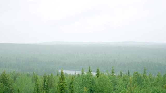 Spring rain over Tornedalen, near Kalix &auml;lv.