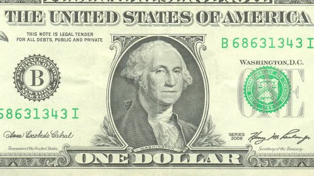 George Washington Animated Painting And Bank Note