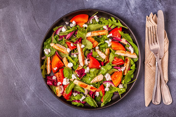 Fresh salad with chicken breast.