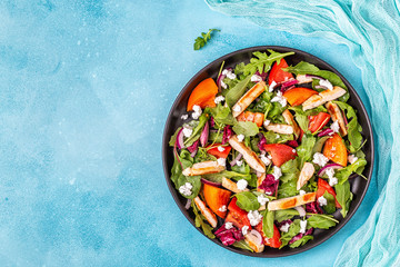 Fresh salad with chicken breast.