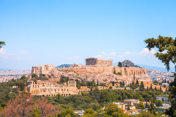 Fototapeta na wymiar The Acropolis of Athens and the Parthenon in Greece