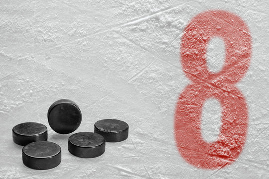 Hockey pucks and a figure eight