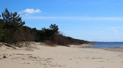 beach of lake peipus, estonia