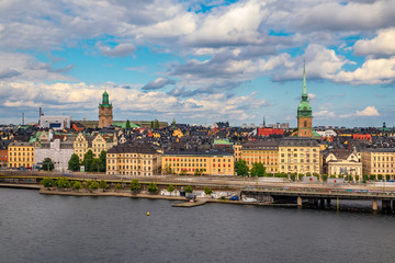 View onto Stockholm old town Gamla Stan in Sweden
