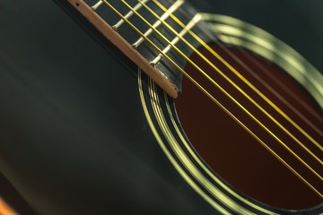 Sound Hole of a Guitar - Close Up
