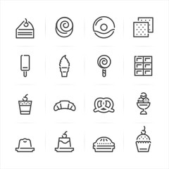 Dessert icons with White Background 