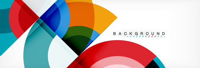 Vector circular geometric abstract background