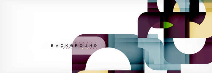 Geometric squares abstract banner. Vector illustration for business brochure or flyer, presentation and web design layout