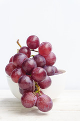 Close up of white grape bowl