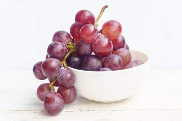 Close up of white grape bowl