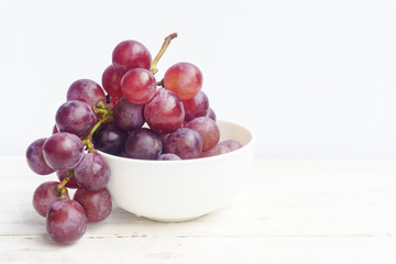 Close up of white grape bowl