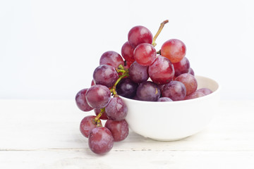 Close up of white grape bowl