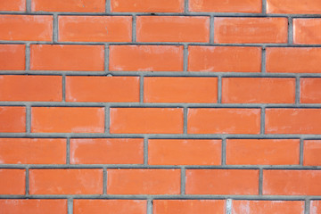 Wall from a red brick as an abstract background
