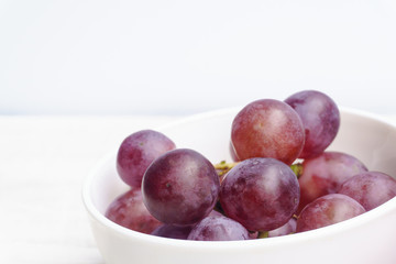 Close up of white grape bowl