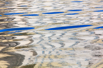 Reflection of a building on the surface of water