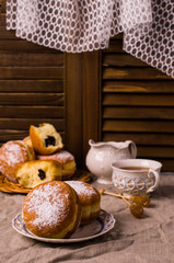 Traditional round donuts