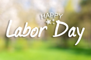 Happy Labor day banner, american patriotic background