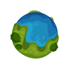 Earth planet globe vector Illustration on a white background