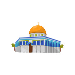 Dome of the Rock in Jerusalem, symbol of Israel vector Illustration on a white background