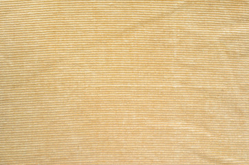Texture of Beige Velvet Clothes. Textile Fabric of Corduroy as Background