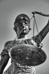 Fototapeta na wymiar Justitia is the goddess of justice. Justitia is a personification of justice.