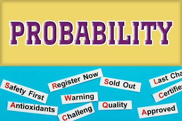 Probability Tags Word cloud Logo banner