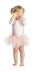 isolated female child with tutu