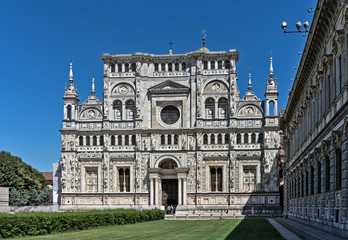 Fototapeta na wymiar Certosa di Pavia, Italy. Renaissance architecture
